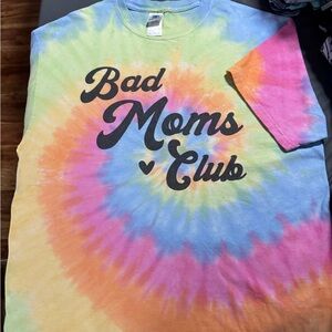 Tie-Dye 'Bad Moms Club' T-Shirt